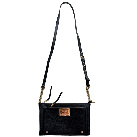 Juicy Couture Black and Gold Crossbody Bag with Removable Hand Clutch - Picture 11 of 14
